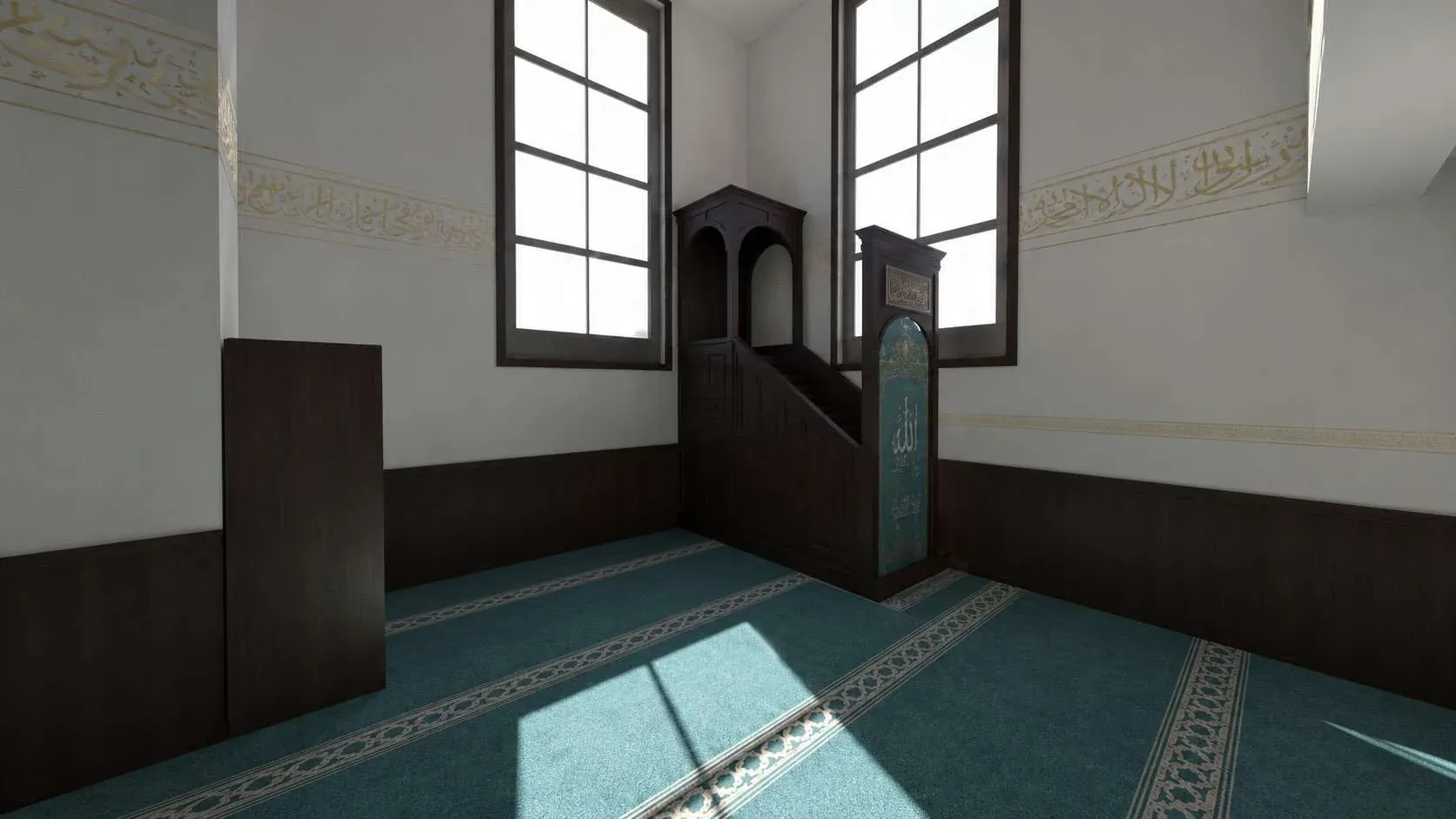 Salle de prière de la Mosquée Ayasofya, vue 2 - Carrières-sous-Poissy