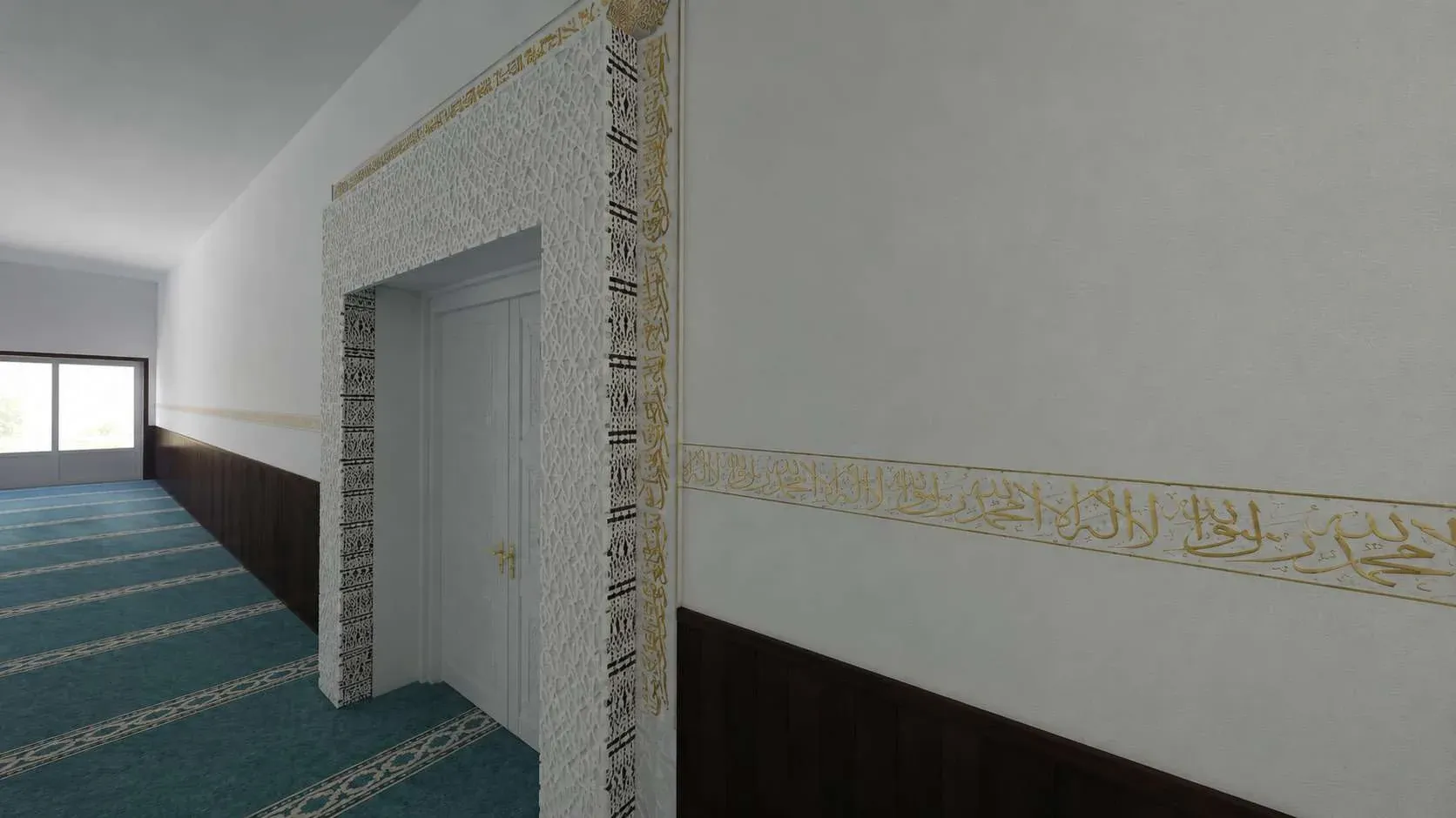 Salle de prière de la Mosquée Ayasofya, vue 3 - Carrières-sous-Poissy