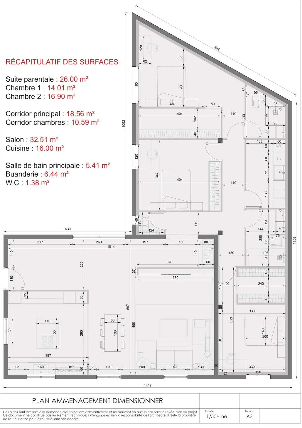 Plan d'aménagement intérieur